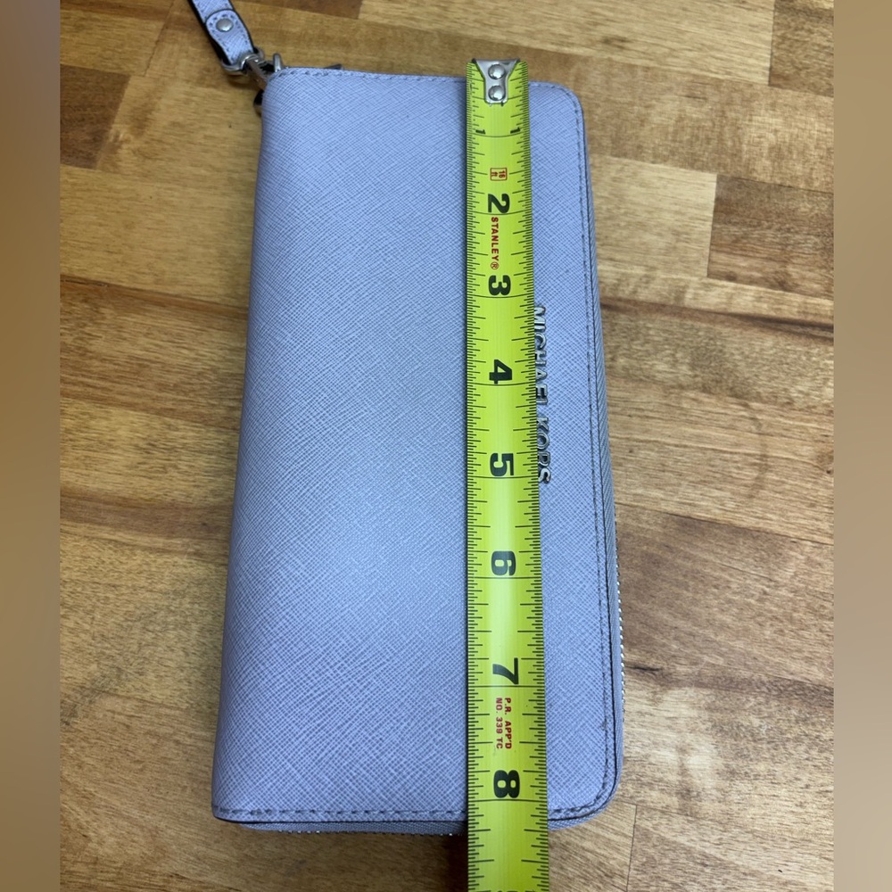 Michael Kors Pale Blue Saffiano Leather Crossbody and Matching Wallet Set - Picture 6 of 16